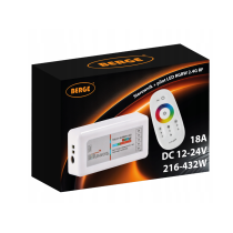 BERGE Ovladač LED RGB RGBW dálkové ovládání rádiový ovladač pro LED pásky 18A dotykový RF