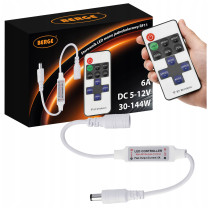BERGE Ovladač stmívače LED pásků 5-24V 6A RF