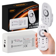 BERGE Stmívač LED pásků 12V 24V MONO dotykový dálkový ovladač 18A ovladač