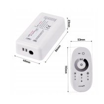 BERGE Stmívač LED pásků 12V 24V MONO dotykový dálkový ovladač 18A ovladač