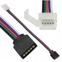 BERGE Konektor LED, zacvakávací konektor, regulátor pásku, 5pinový RGBW, pro 10mm RGBW pásek