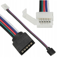 BERGE Konektor LED, zacvakávací konektor, regulátor pásku, 5pinový RGBW, pro 10mm RGBW pásek