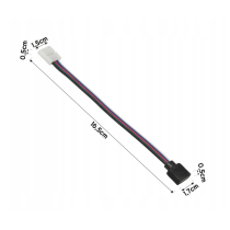 ECOLIGHT Konektor LED, zacvakávací konektor, regulátor pásku, 5pinový RGBW, pro 10mm RGBW pásek