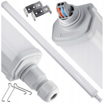 BERGE Hermetické LED svítidlo 30W 6500K 3600lm 120cm Phillips pro přisazenou montáž do garáže