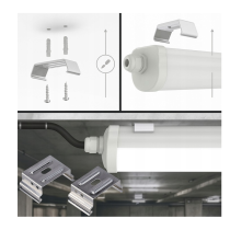 BERGE Hermetické LED svítidlo 30W 6500K 3600lm 120cm Phillips pro přisazenou montáž do garáže