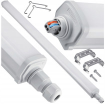 BERGE Hermetické LED svítidlo 46W 6500K 5600lm 150cm Phillips pro přisazenou montáž do garáže