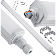 BERGE Hermetické LED svítidlo 46W 6500K 5600lm 150cm Phillips pro přisazenou montáž do garáže