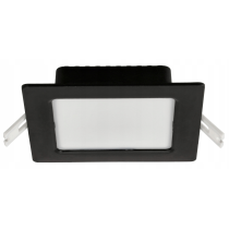 BERGE LED panelové stropní svítidlo pro zapuštěnou montáž 6W, černé čtvercové, 4000K