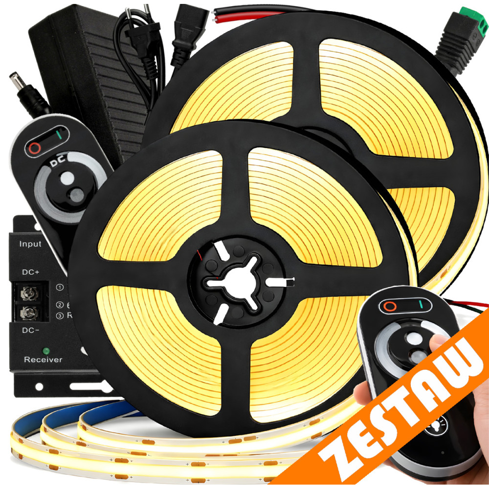 BERGE LED pásek sada 10m COB neonový 12V 320 diod 120W 8mm