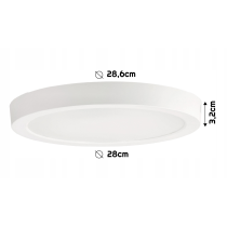 BERGE LED stropní panel 24W 4000K 2640lm přisazené stropní svítidlo