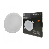 ECOLIGHT LED zapuštění 24W kulaté stropní svítidlo 4000K 2640lm - neutrální bílá