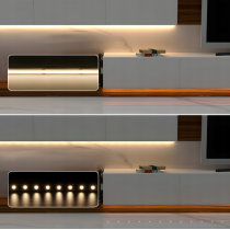 BERGE Sada COB LED pásku 12V 5m 60W - zdroj + stmívač + ovladač