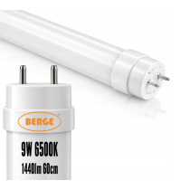 BERGE Sada LED lamp, hermetické svítidlo 60cm 18W 2880lm 6500K do garáže s plechem