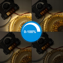 BERGE Sada LED neonových COB pásků 12V 10m 4000K 120W - zdroj + ovladač