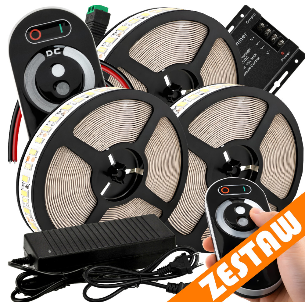 BERGE Sada LED pásků 12V 15m 72W - zdroj + ovladač