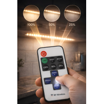 BERGE Sada LED pásků COB 12V 5m Neon 4000K 60W - zdroj + ovladač