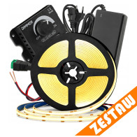 BERGE Sada neonové COB LED pásky 12V 5m 4000K 60W - zdroj + ovladač