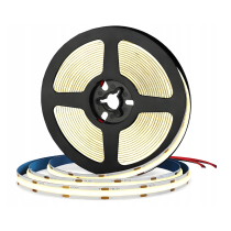 BERGE Sada neonové COB LED pásky 12V 5m 4000K 60W - zdroj + ovladač