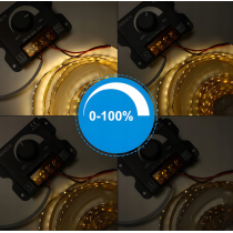 BERGE Sada neonové COB LED pásky 12V 5m 4000K 60W - zdroj + ovladač