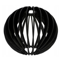 BERGE Stínidlo pro lustrovou lampu, dřevěná koule, černé