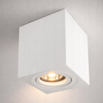 ECOLIGHT Stropní svítidlo GU10 LED, pohyblivé, 60x100 mm, vysoké bodové světlo, bílé