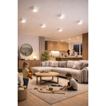 BERGE Stropní svítidlo GU10 LED, pohyblivé, 60x100 mm, vysoké bodové světlo, bílé