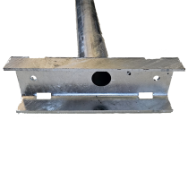 EKONN - 2m Oceľový výložník na Betónový / Drevený stĺp - typ EKV-1/2,0/5 Ø60 - pozinkovaný