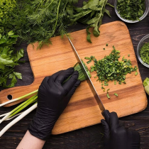 BERGE Ochranné nitrilové rukavice Paclan čierne, veľkosť XL, 100 ks na čistenie