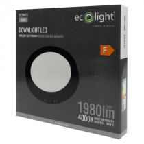 BERGE LED stropné svietidlo na stenu, okrúhle, 18W, 1980lm, čierne, 4000K