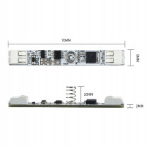 BERGE Dotykový stmievač pre LED pásy pre LED profily BEZ Spájkovania 72W