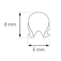 epiLED – NeoCover 6mm – 1m – Fialový