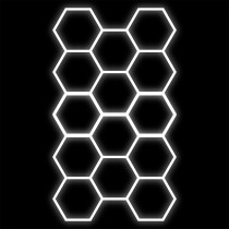 idealed - LED stropné svietidlo HEXAGON 14 - 399W - 229 x 394cm - IP44 - 230V - studená biela / 6500°K - biele