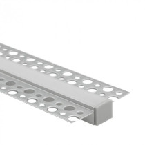 ECOLIGHT Hliníkový profil do sadrokartónu 2m, elox + opálové tienidlo + 2x krytky