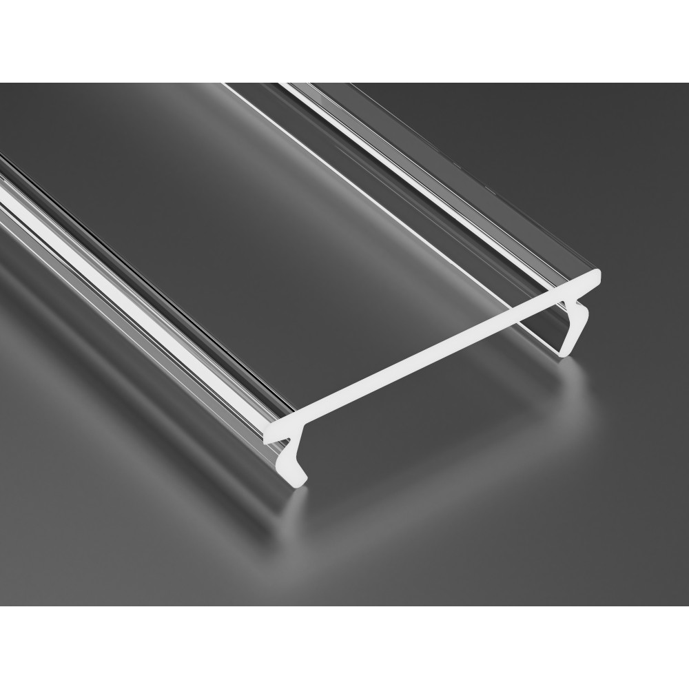 BERGE Transparentný difúzor PMMA pre profil APA12 SUBLI ZATI 1m