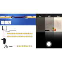 ECOLIGHT LED pásik COB 7W/m 5m studená biela