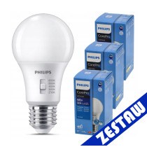 PHILIPS 3x stmievateľná LED žiarovka E27 8W 806lm 5CCT CorePro 2700K - 6500K