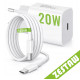 BERGE Súprava: rýchla sieťová nabíjačka 20 W + USB-C kábel 100 cm (1 m), napájací adaptér