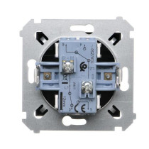 Kontakt Simon - Striedavý prepínač dvojitý SIMON54 DW6/2.01/X/49, radenie č. 6+6 bez pikt., 10AX, skrut. svorky, čierny matný