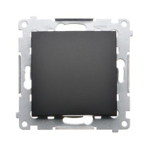 Kontakt Simon - Striedavý prepínač SIMON54 DW6.01/X/49, radenie č. 6 bez piktogramu, 10AX, pruž. svorky, čierny matný