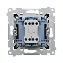 Kontakt Simon - Striedavý prepínač SIMON54 DW6.01/X/49, radenie č. 6 bez piktogramu, 10AX, pruž. svorky, čierny matný