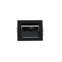 BERGE Podhľadové bodové svietidlo BRG70452 výklopné - hliník - štvorec - čierna matná