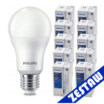 BERGE SADA 10 LED žiaroviek E27 13W PHILIPS 1521lm teplá biela 2700k A60