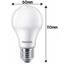 SADA 10 LED žiaroviek E27 8W 806lm PHILIPS tepla biela 2700K A60