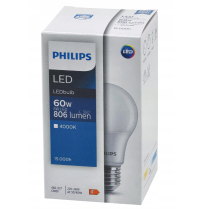 SADA 6 KS LED žiaroviek PHILIPS E27 8W 806lm Neutrálna farba 4000K A60