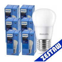 BERGE SADA 6 LED žiaroviek E27 P45 5W tepla biela 470lm CorePro 2700K