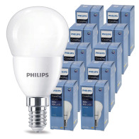 BERGE 10x LED žiarovka PHILIPS E14 72 – studená farba 6500K 230V CorePro