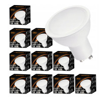 BERGE 10x LED žiarovka GU10 8W teplá farba 3000K 720lm