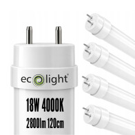ECOLIGHT SADA 4x LED trubicových svetiel 120 cm 18 W 2880 lm 4000K