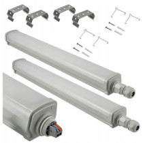 BERGE 2x Stropné LED svietidlo do garáže 15W 60cm 1800lm hermetické 4000K