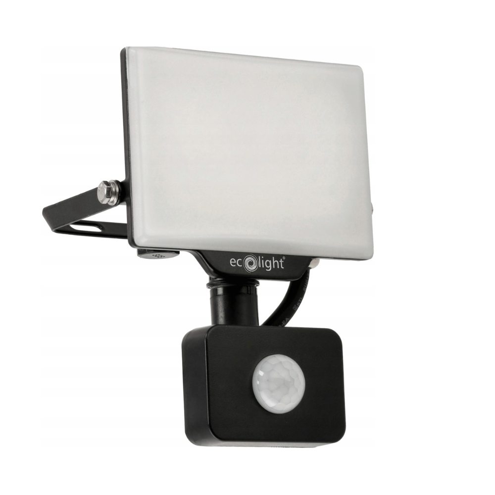 BERGE LED reflektor IP65 - 20W - 1800lm s pohybovým senzorom - neutrálna farba